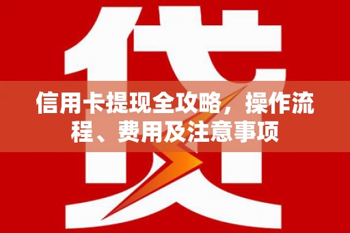 丹寨信用卡提现全攻略，操作流程、费用及注意事项
