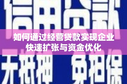 丹寨如何通过经营贷款实现企业快速扩张与资金优化