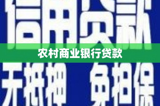 丹寨农村商业银行贷款