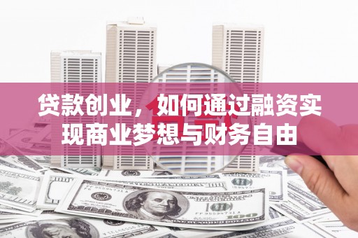 丹寨贷款创业，如何通过融资实现商业梦想与财务自由