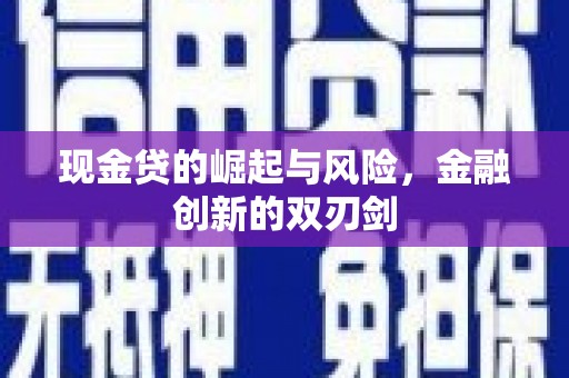 丹寨现金贷的崛起与风险，金融创新的双刃剑