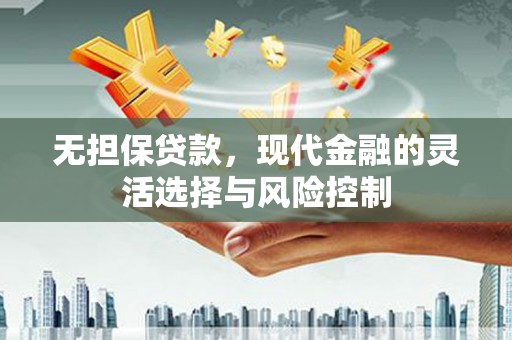 丹寨无担保贷款，现代金融的灵活选择与风险控制