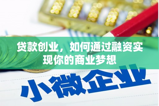 丹寨贷款创业，如何通过融资实现你的商业梦想