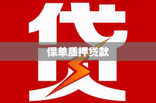 丹寨保单质押贷款