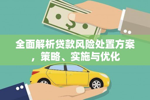 丹寨全面解析贷款风险处置方案，策略、实施与优化