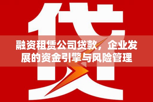 丹寨融资租赁公司贷款，企业发展的资金引擎与风险管理