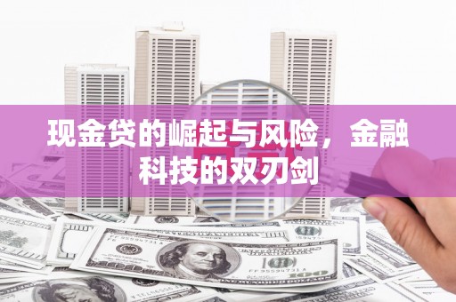 丹寨现金贷的崛起与风险，金融科技的双刃剑