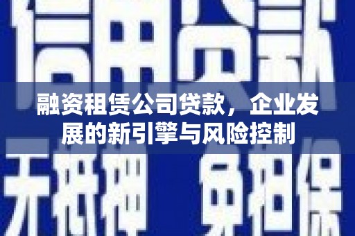 丹寨融资租赁公司贷款，企业发展的新引擎与风险控制