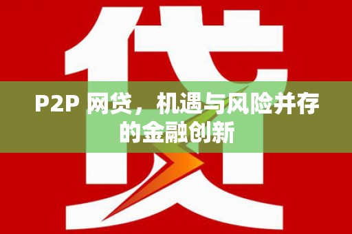 丹寨P2P 网贷，机遇与风险并存的金融创新