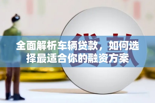 丹寨全面解析车辆贷款，如何选择最适合你的融资方案